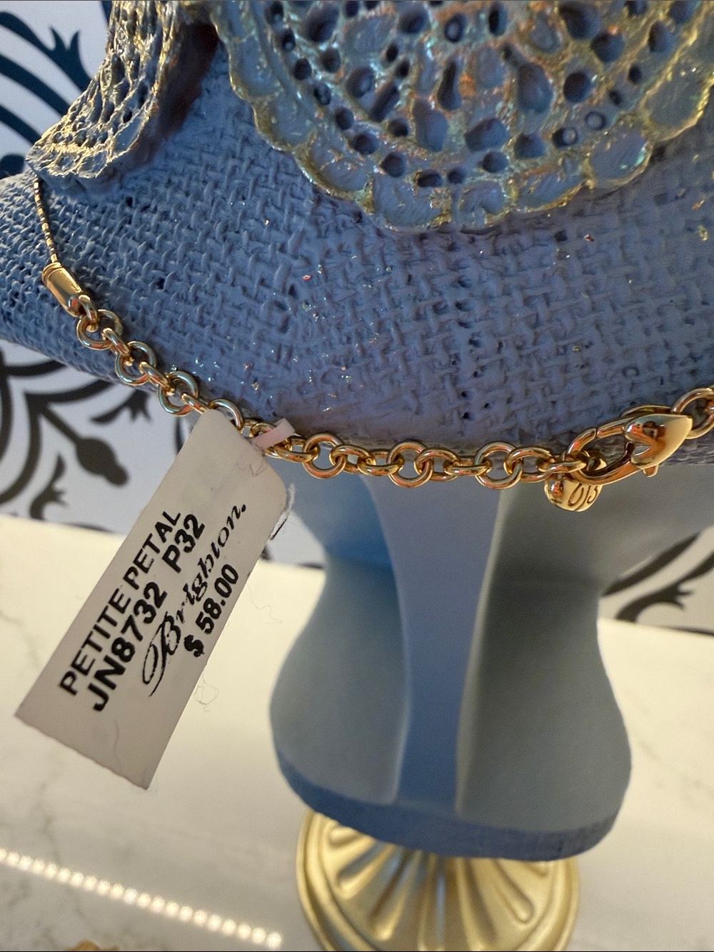 NWT Brighton Two Toned Petite Petal Crystal Necklace - Picture 4 of 4